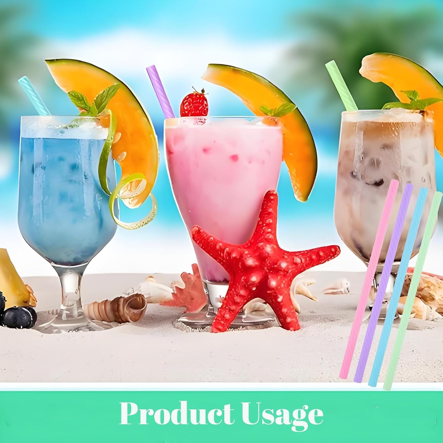 Reusable Silicone Straw Set with Case