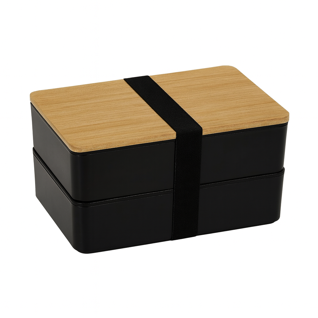 Bamboo Lid Bento Lunch Box with Utensils