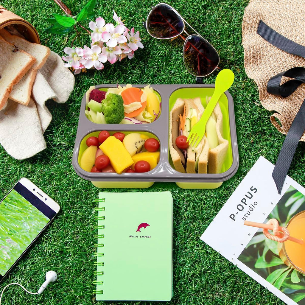 Collapsible Silicone Bento Lunch Box Set