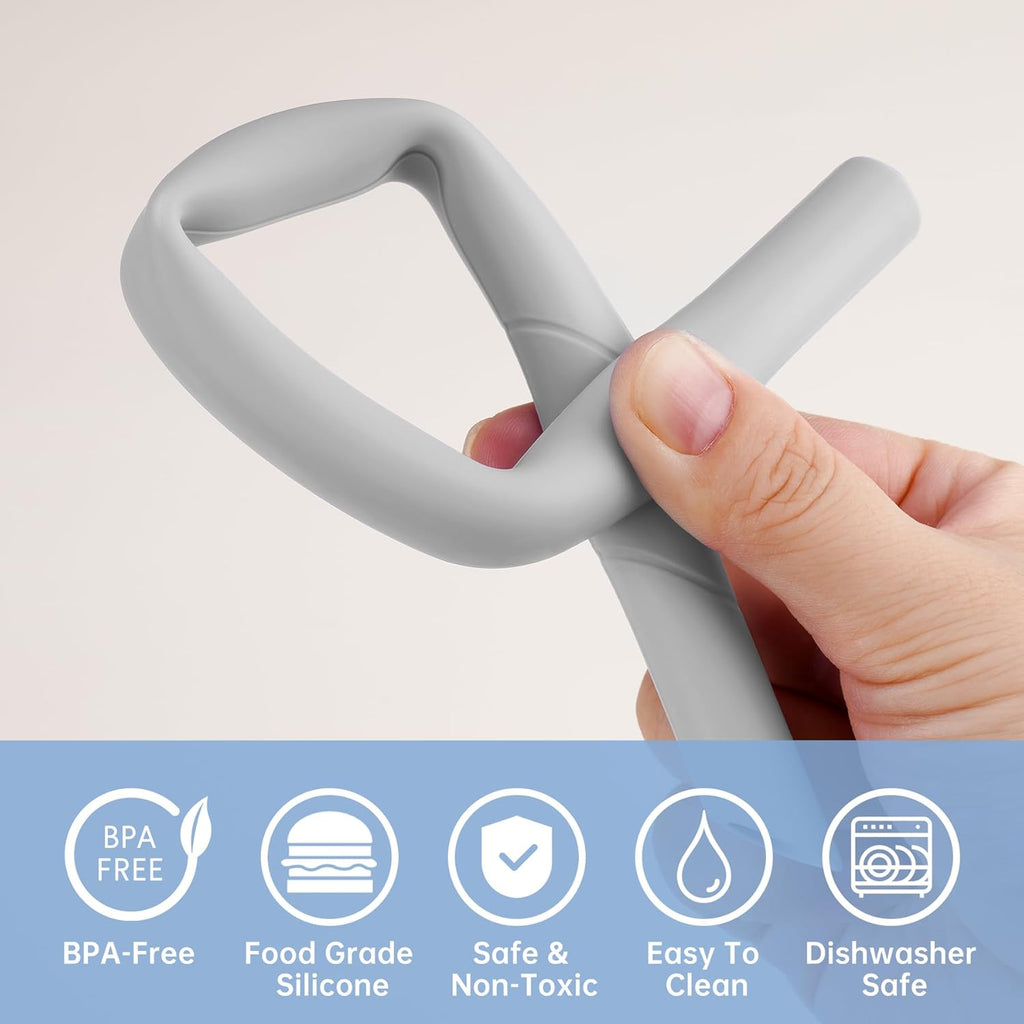 Extra Wide Silicone Straws with Brushes