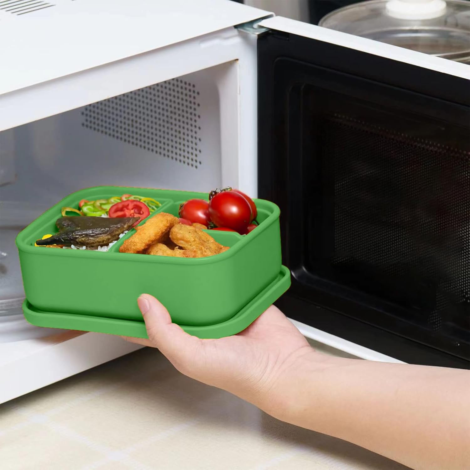 Silicone Bento Lunch Box Set with Lids