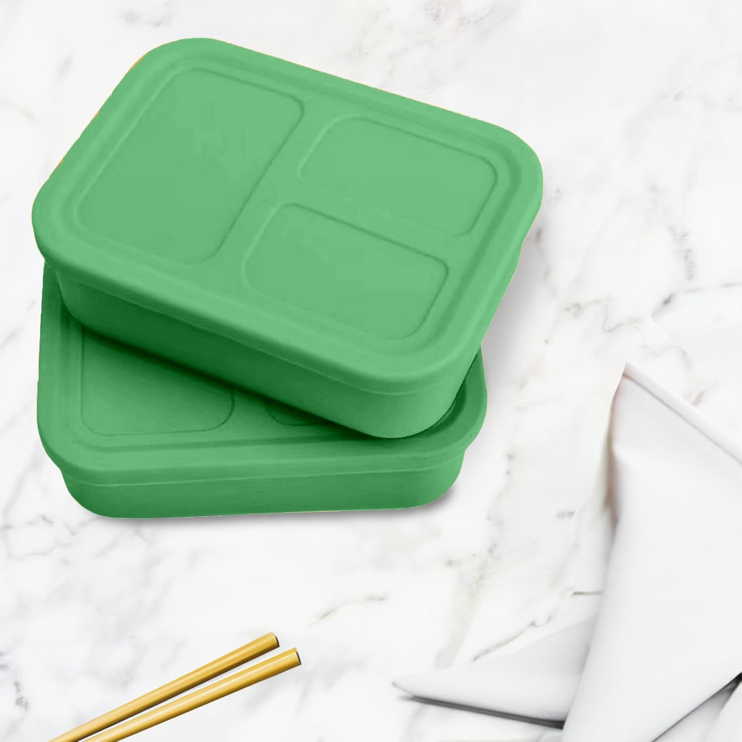 Silicone Bento Lunch Box Set with Lids