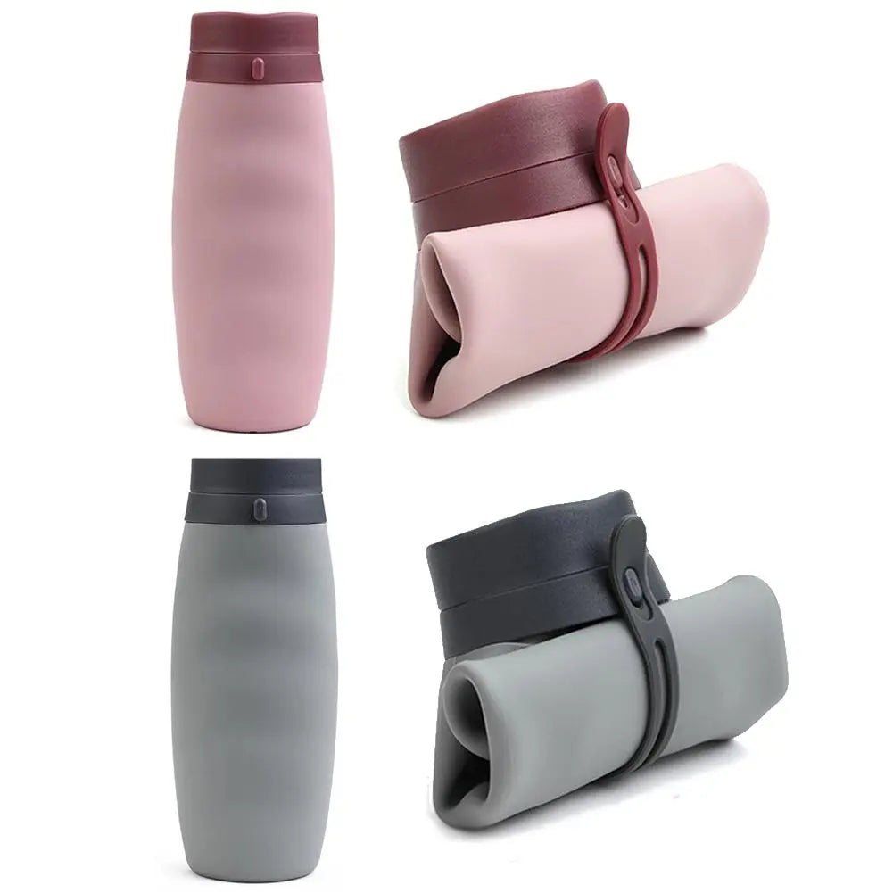 Foldable Silicone Sports Water Bottle 600ml